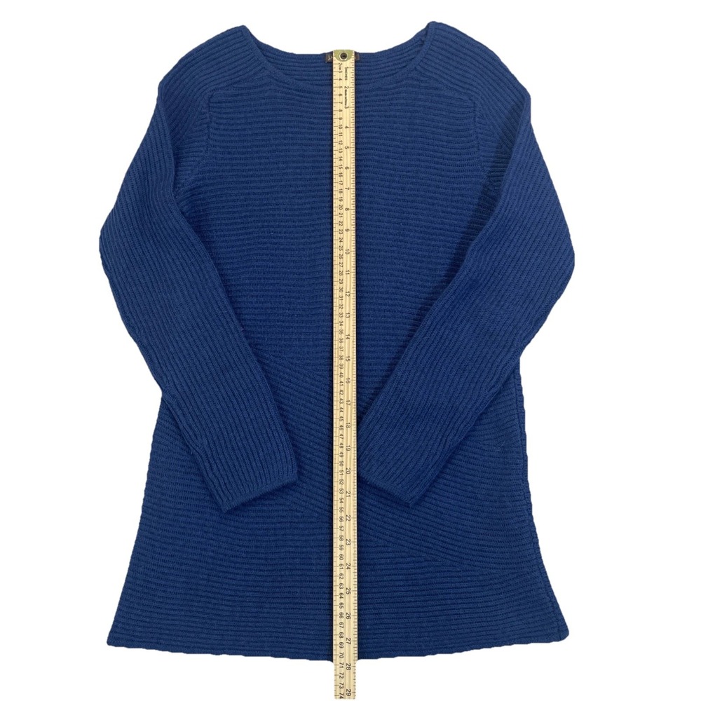 J McLaughlin Womens Italian Merino Wool SMALL Blue‎ Sweater Soft Ribbed ECU - Picture 3 of 5